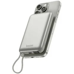 Bazic Gopower Fusion Mag 10K, Magsafe Powerbank With Built-In Usb-C Cable - Pebble